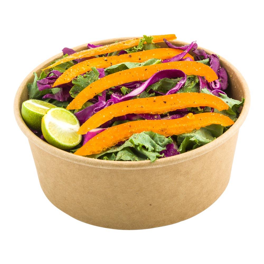 7 oz Round Clear Plastic Salad Bowl - 5 x 5 x 1 3/4 - 200 count box