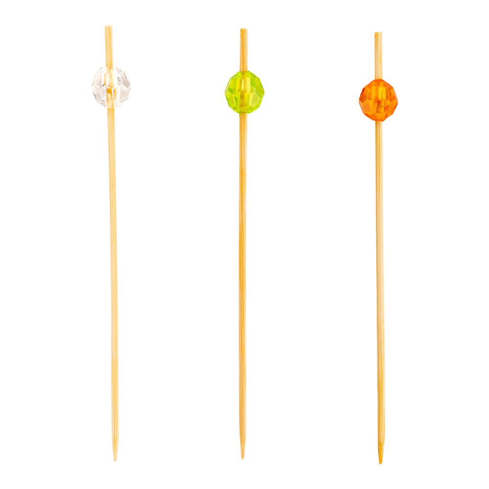 Bamboo Acrylic Sphere Skewer 8.89 cm 1000 count box