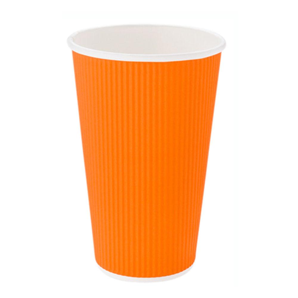 8 oz Eco Green Paper Coffee Cup - Ripple Wall - 3 1/2 inch x 3 1/2 inch x 3 1/4 inch - 500 Count Box